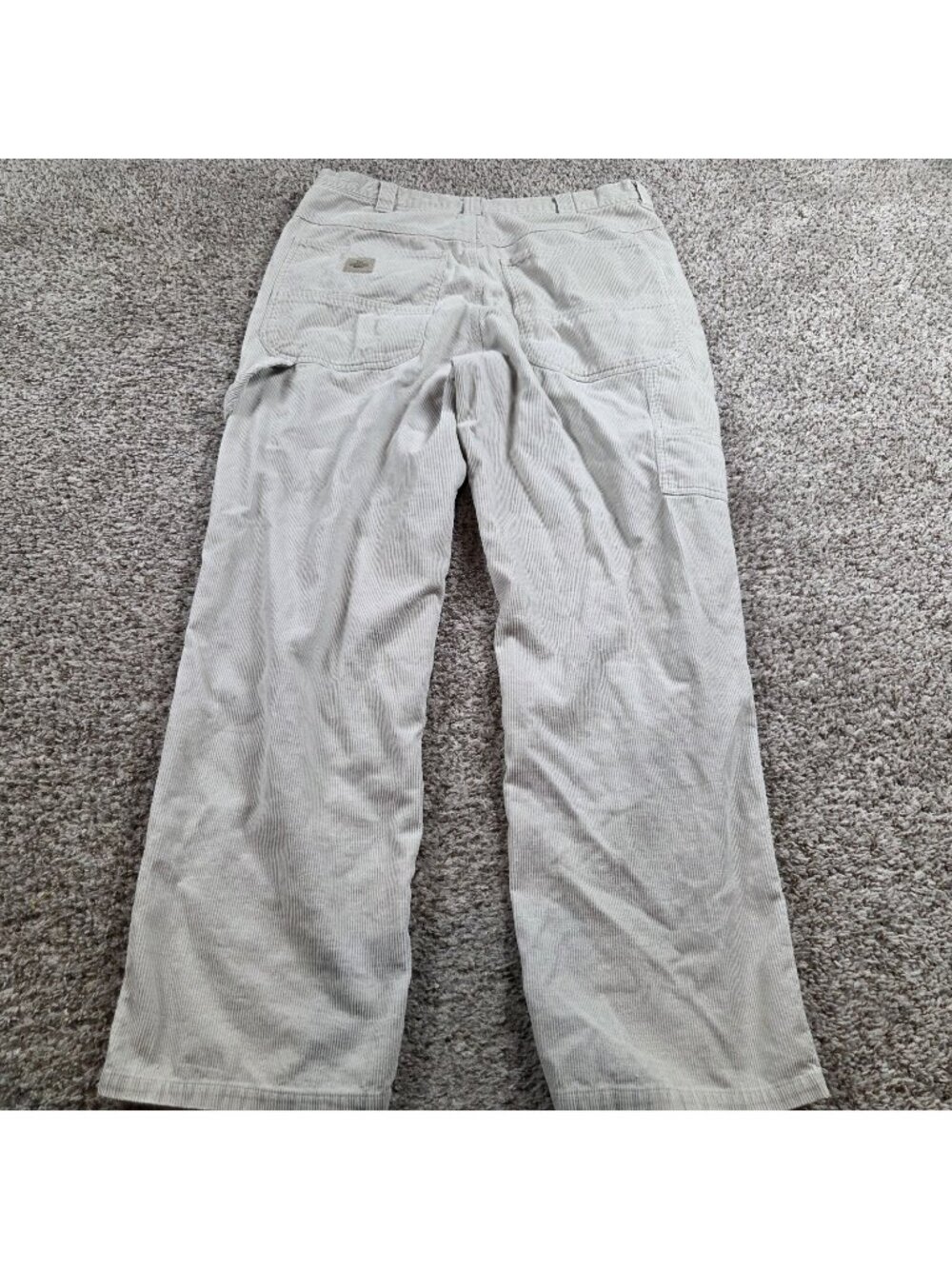 Lee Dungarees Corduroy Pants Mens 36x32 Beige Workwear Utility Read*
